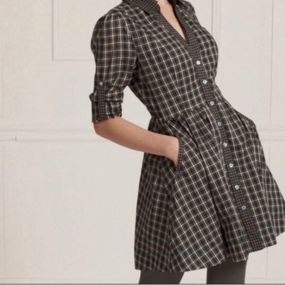 Anthropologie Moulinette soeurs plaid dress